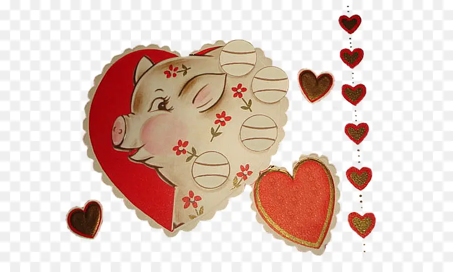 Kartu Valentine Babi，Babi PNG