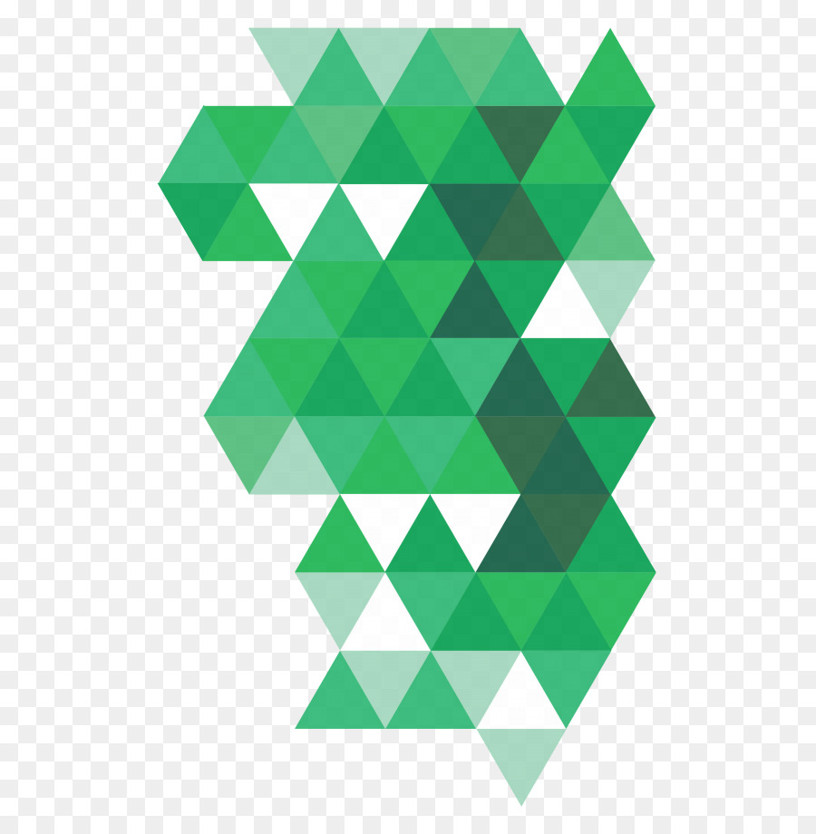 Segitiga Hijau，Geometris PNG