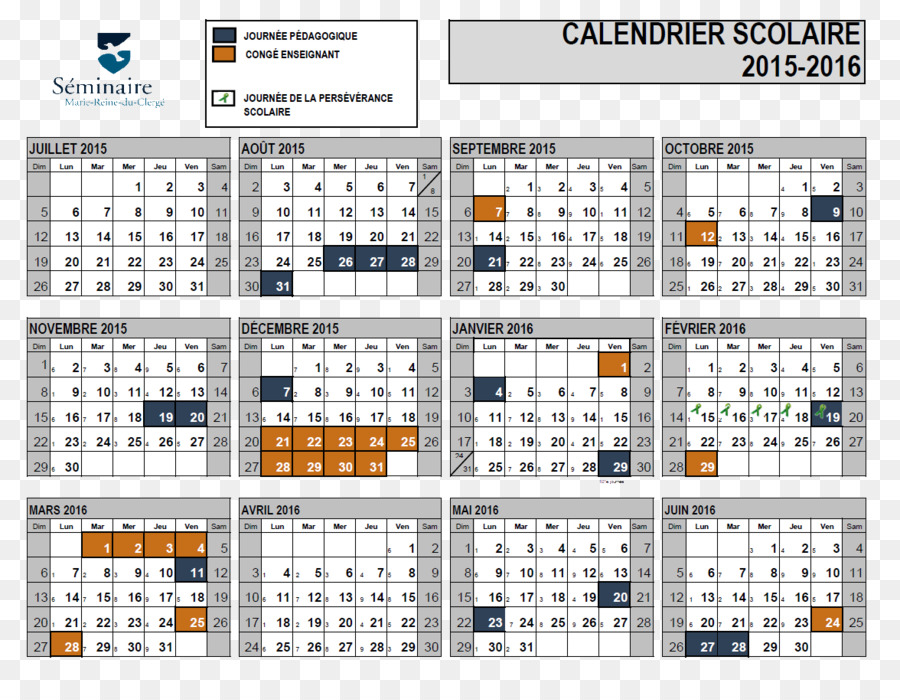 Dewan Sekolah Lacsaintjean，Kalender PNG