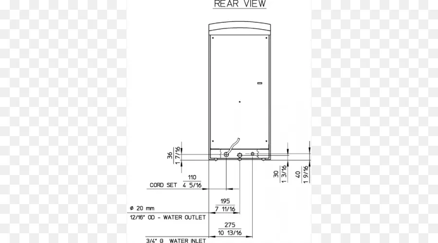 Gambar Teknik，Tampak Belakang PNG