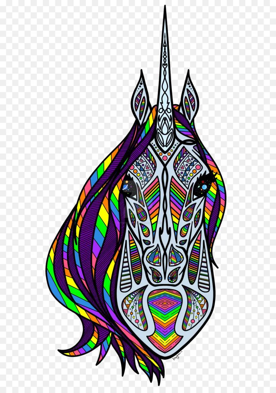 Unicorn Berwarna Warni，Pelangi PNG