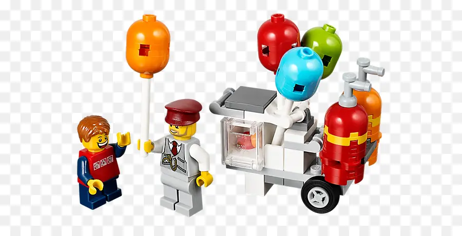 Figur Lego Dengan Balon，Blok PNG