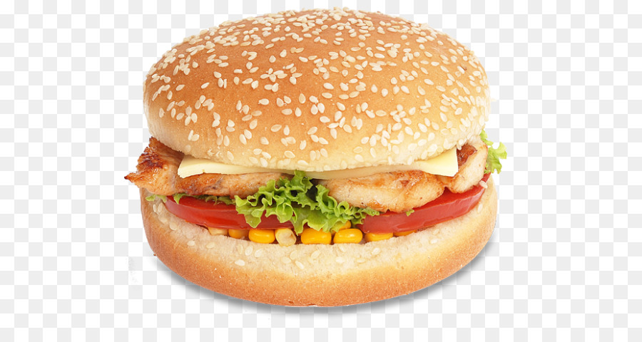 Sandwich Ayam，Makanan Cepat Saji PNG