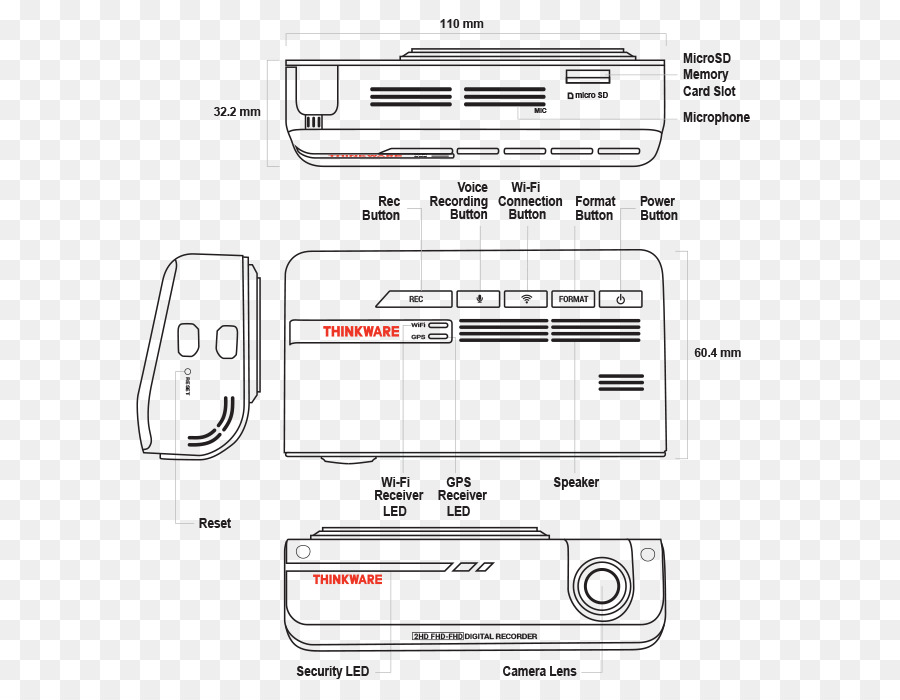 Dashcam，Thinkware F770 PNG