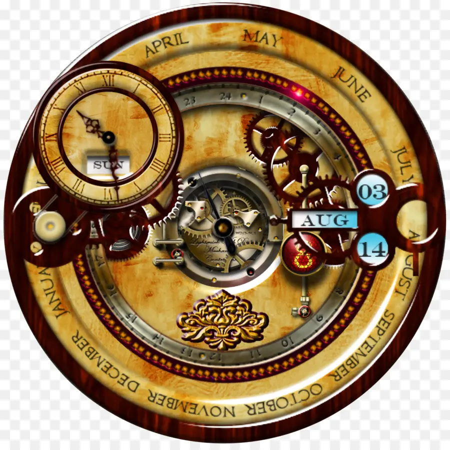 Jam Steampunk，Roda Gigi PNG