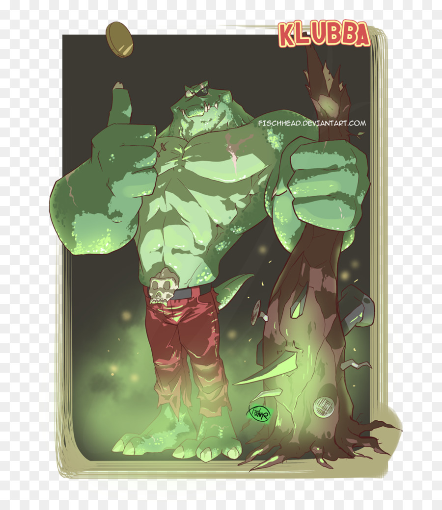 Monster Hijau，Berotot PNG