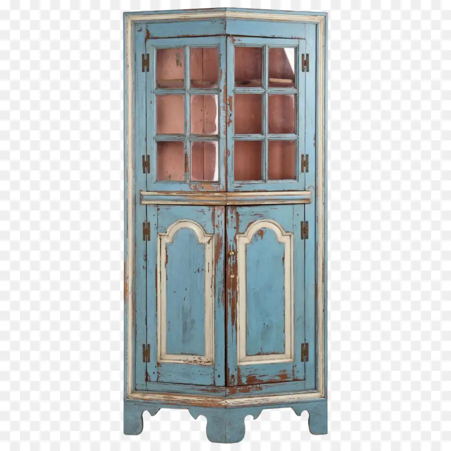 Kabinet Vintage Biru，Kayu PNG