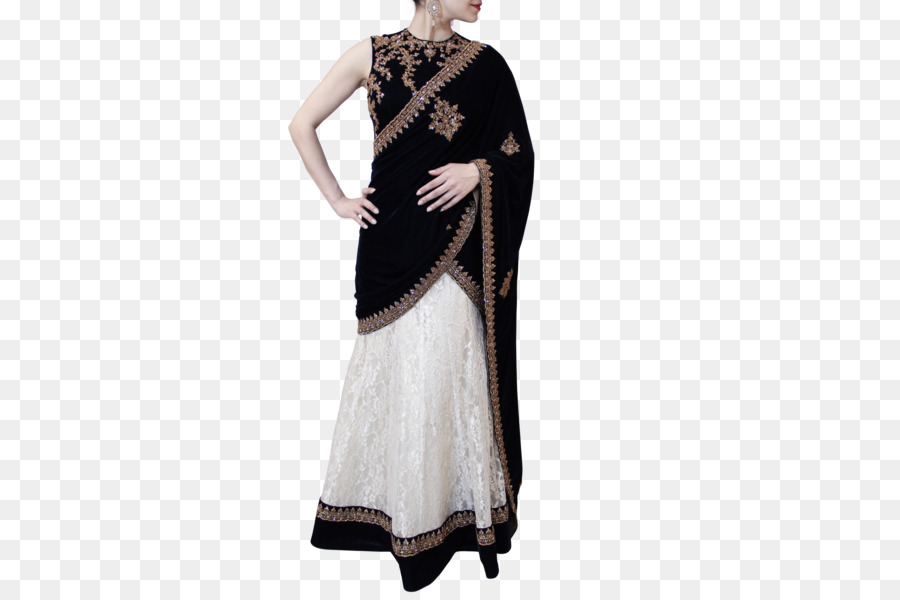 Lehengastyle Saree，Sari PNG