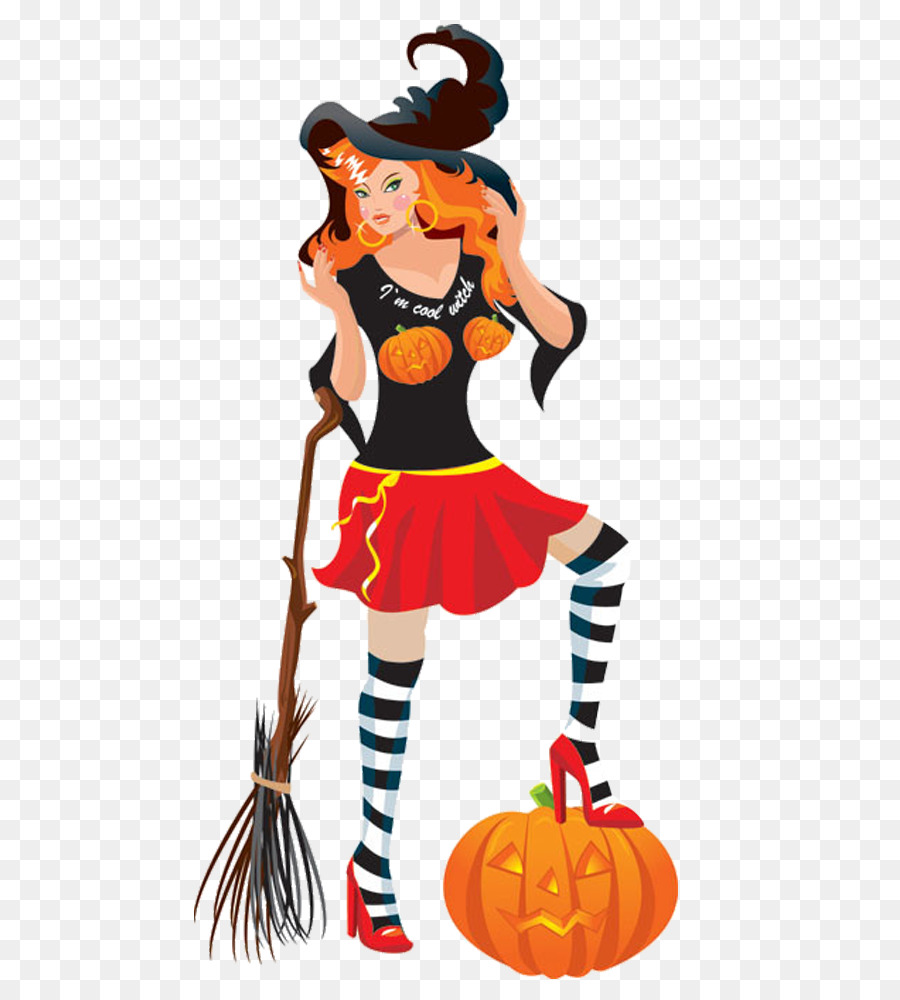 Penyihir Halloween，Sapu PNG