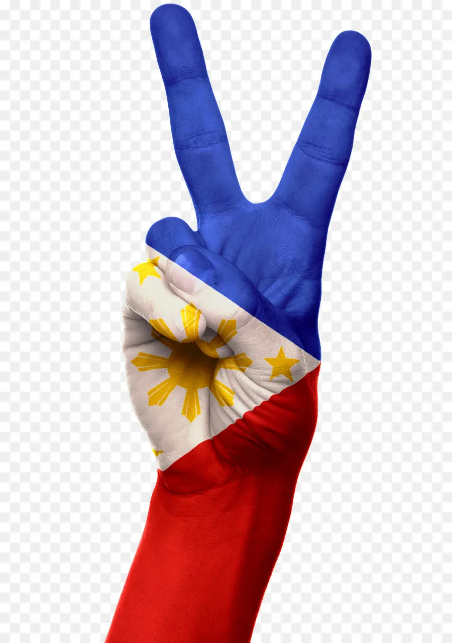 Tangan Bendera Filipina，Tanda Perdamaian PNG