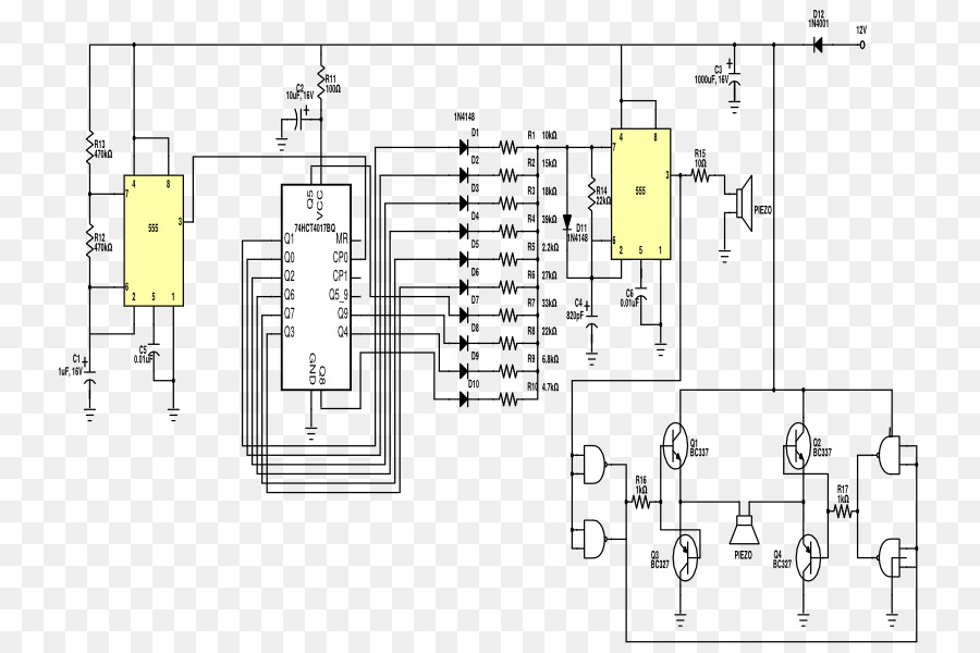 Diagram Sirkuit，Elektronik PNG