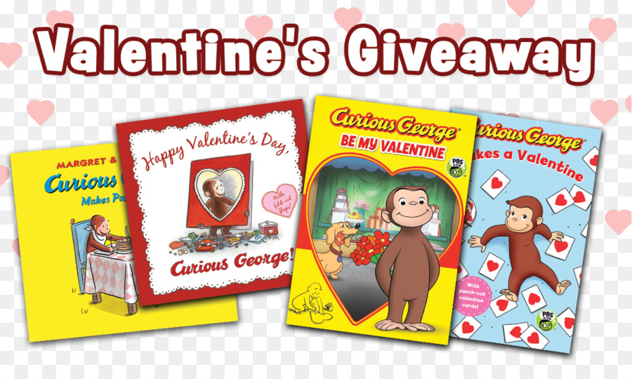Selamat Hari Valentine Curious George，Curious George Membuat Valentine PNG