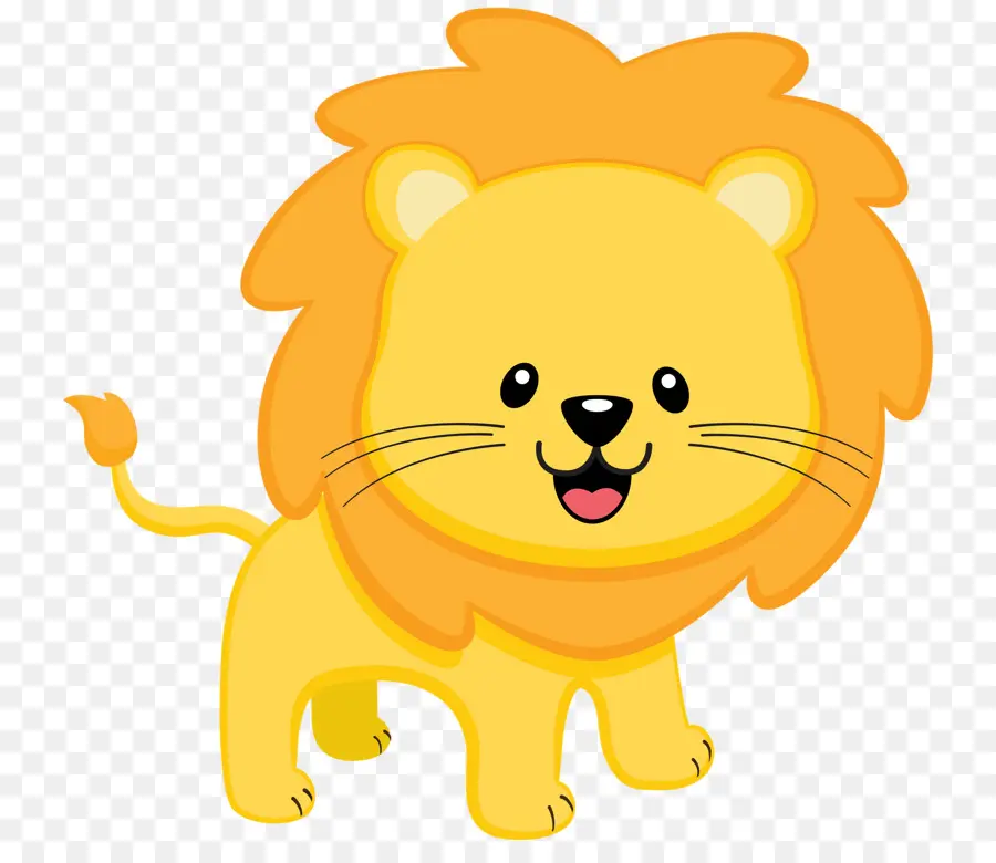 Singa Kartun，Kuning PNG