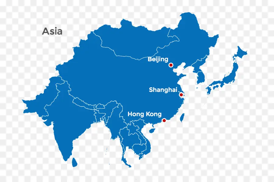 Asia Timur，Vektor Peta PNG