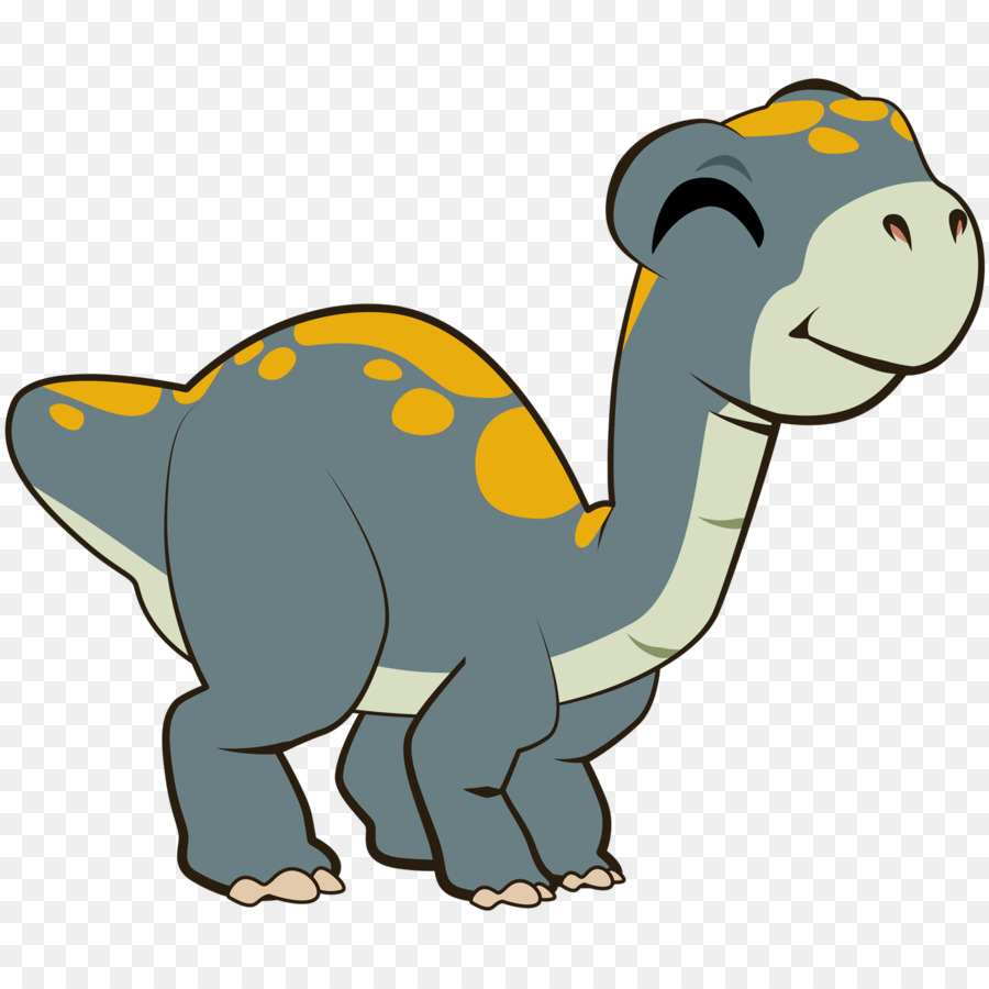 Dinosaurus Hijau，Kartun PNG