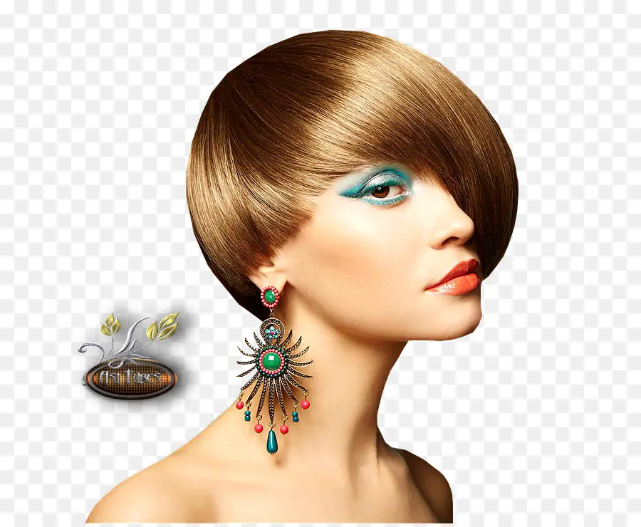 Wanita Dengan Rambut Pendek，Mode PNG