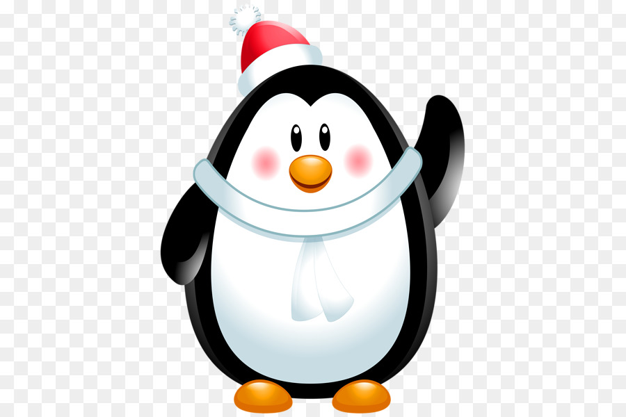 Penguin，Topi Santa PNG