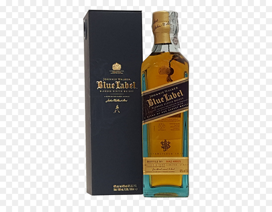 Wiski Label Biru，Botol PNG