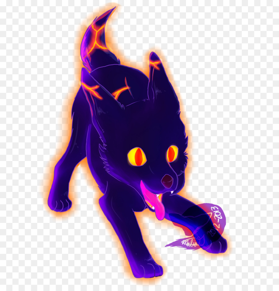 Anjing Neon，Berpendar PNG