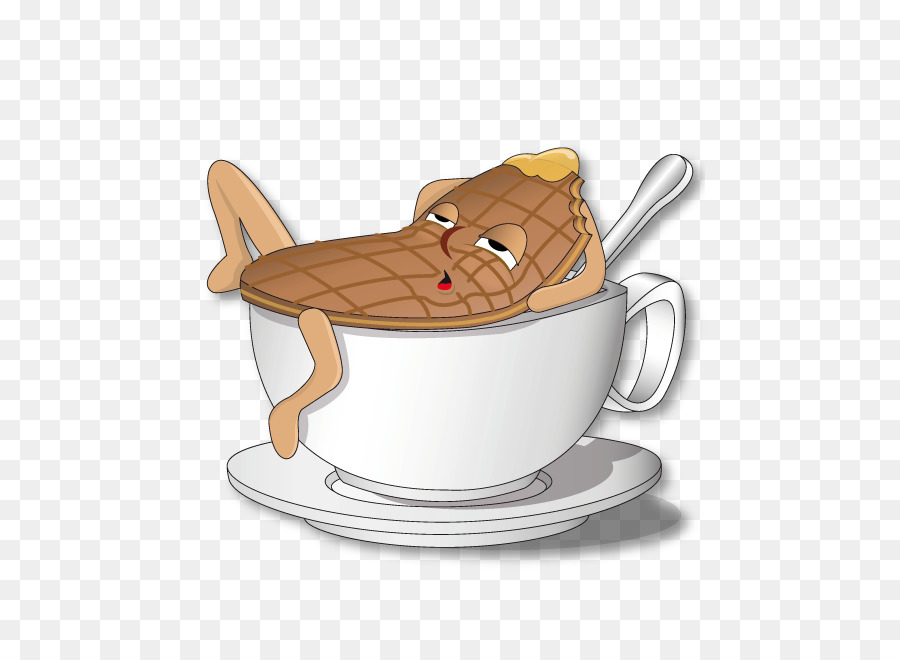 Cangkir Kopi，Stroopwafel PNG