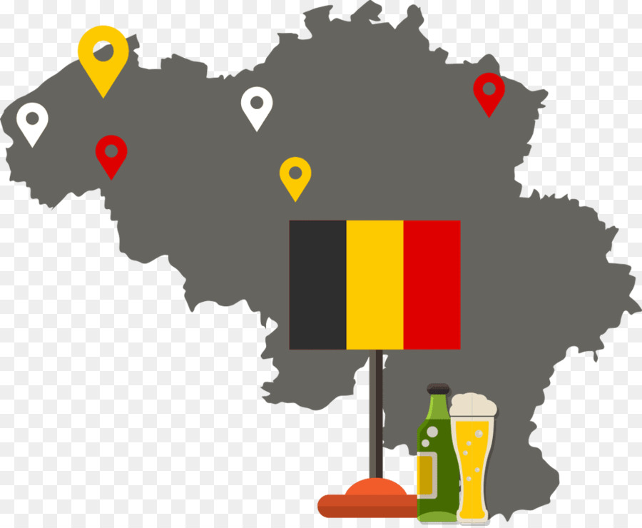 Belgia，Vektor Peta PNG