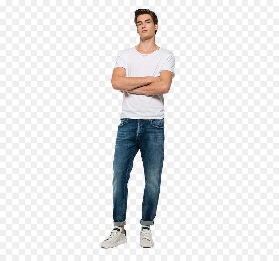 Pria Dengan Pakaian Santai，Jeans PNG