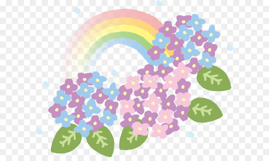 Perancis Hydrangea，Desain Bunga PNG