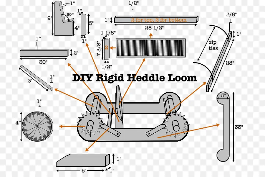 Diagram Alat Tenun，Buatan Sendiri PNG