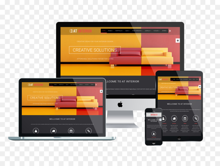 Desain Web Responsif，Template Web Sistem PNG