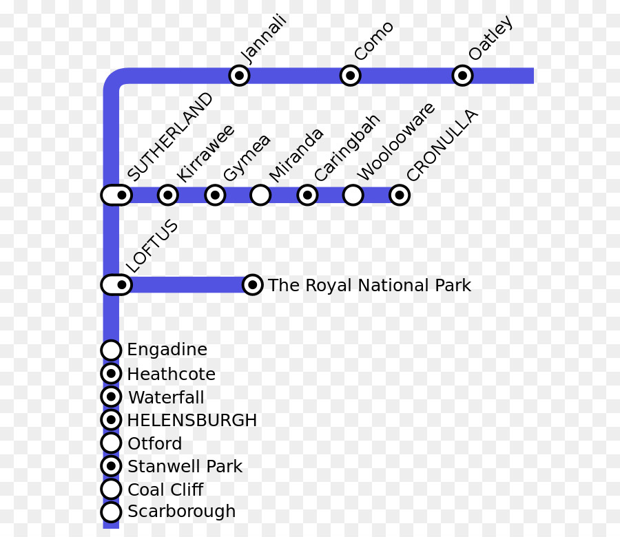 Pantai Selatan Jalur Kereta Api Di New South Wales，Timur Jalur Kereta Api Pinggiran Kota PNG