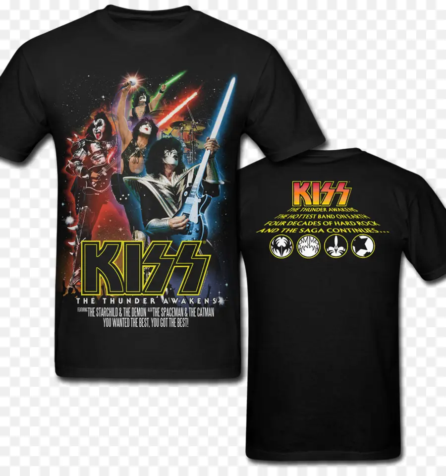 Kaos Band Kiss，Pita PNG