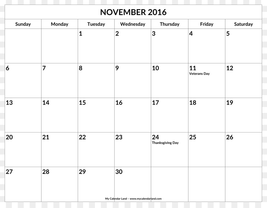 Kalender November 2016，Tanggal PNG