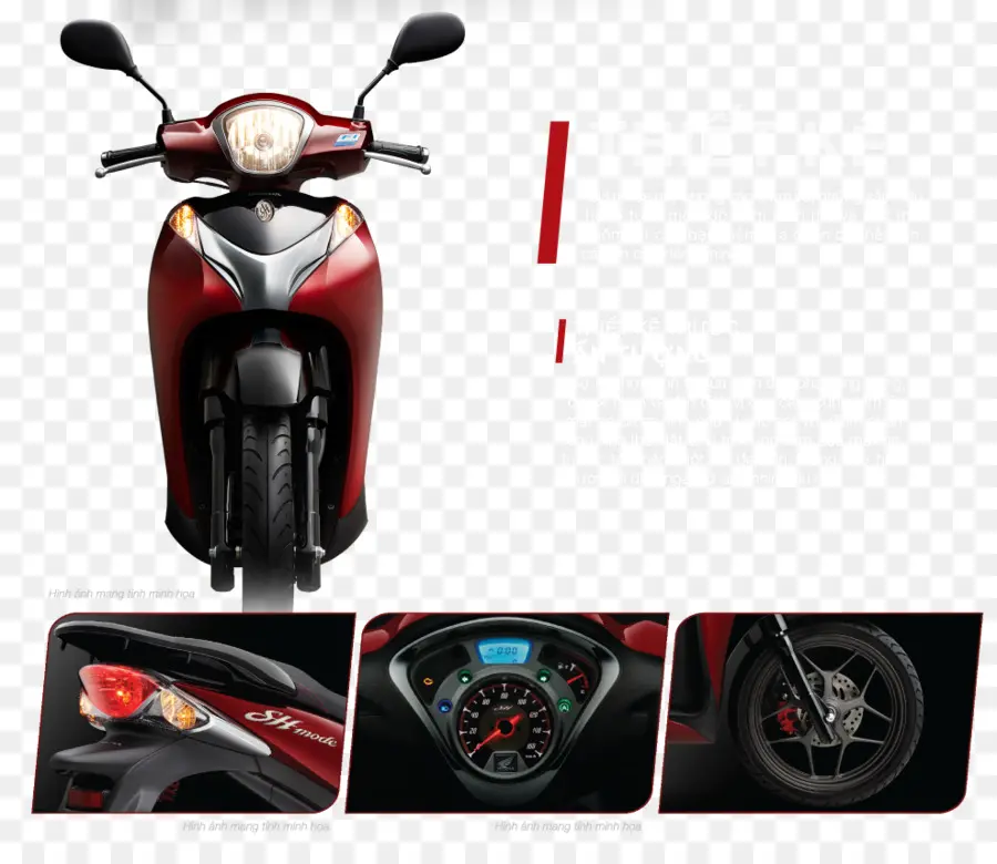 Skuter Merah，Sepeda Motor PNG