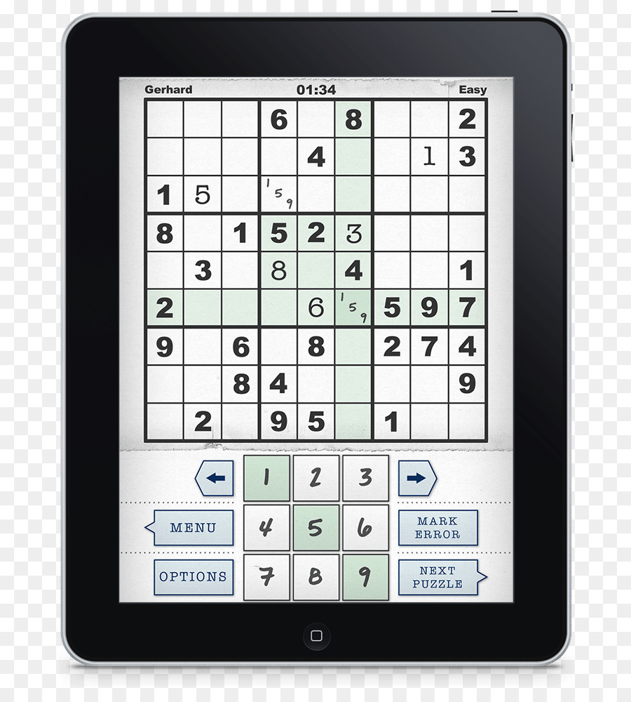 Teka Teki Sudoku，Tablet PNG