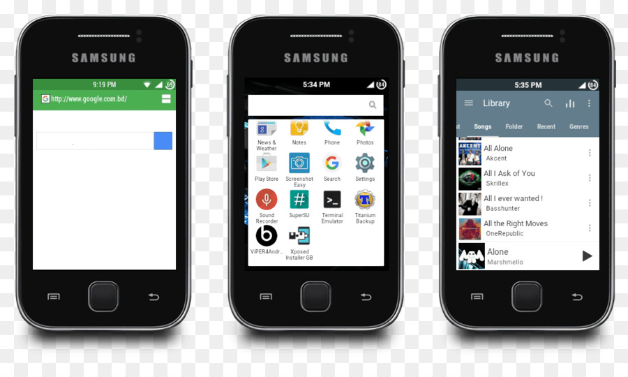 Smartphone，Samsung Galaxy Y PNG