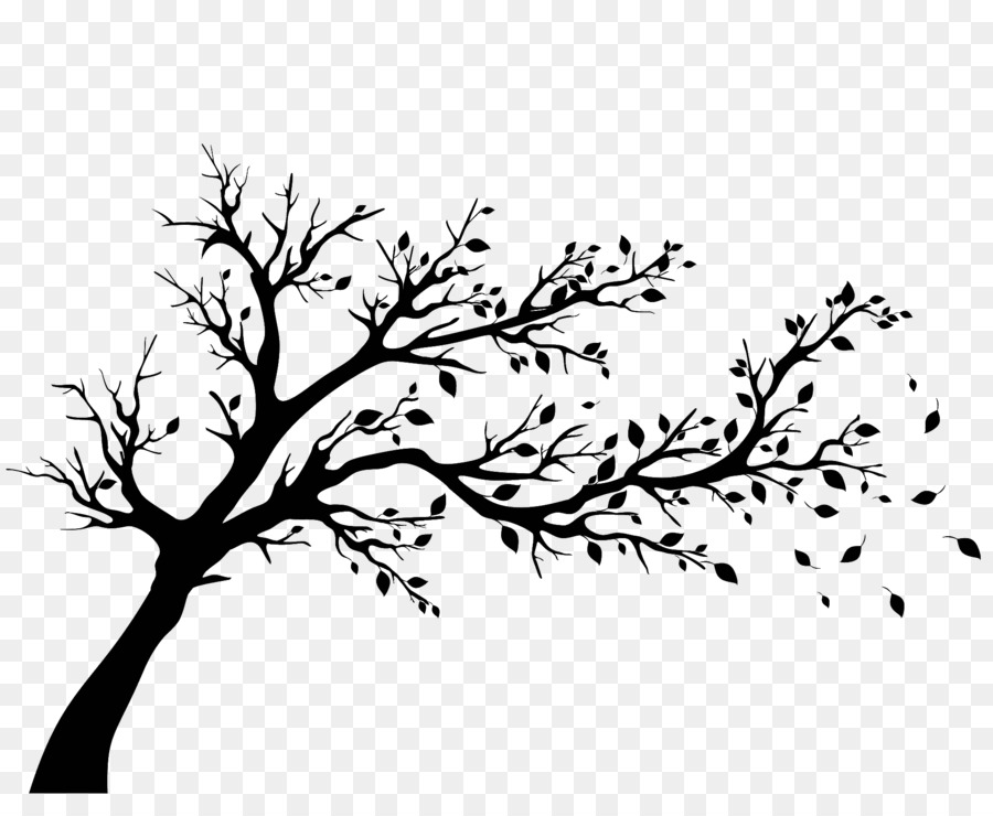 Pohon Siluet Stiker Dinding gambar png