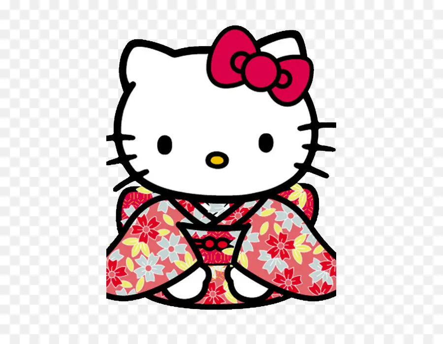 Hello Kitty Dalam Kimono，Kartun PNG