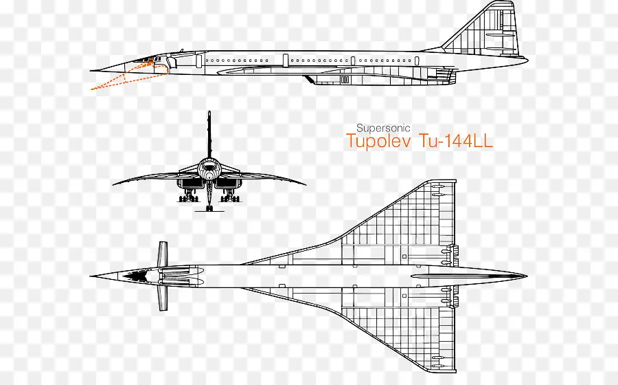 Tupolev Tu 144ll，Supersonik PNG