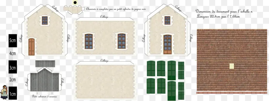 Model Rumah Kertas，Model PNG