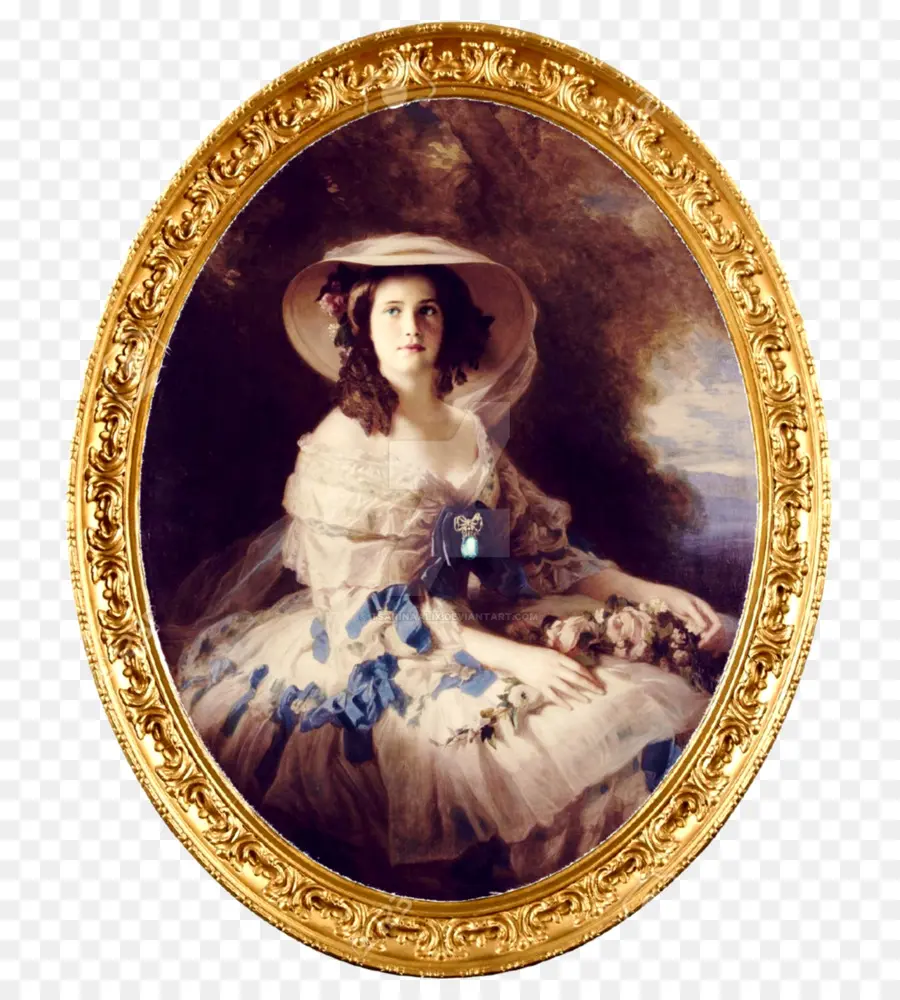 Perancis，Potret Ratu Eugénie De Montijo PNG