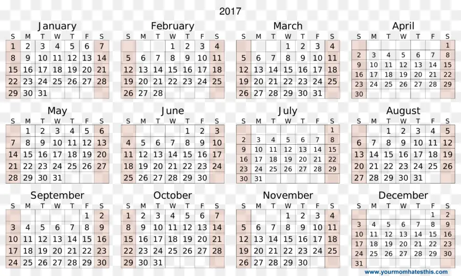 Kalender 2017，Tahun PNG