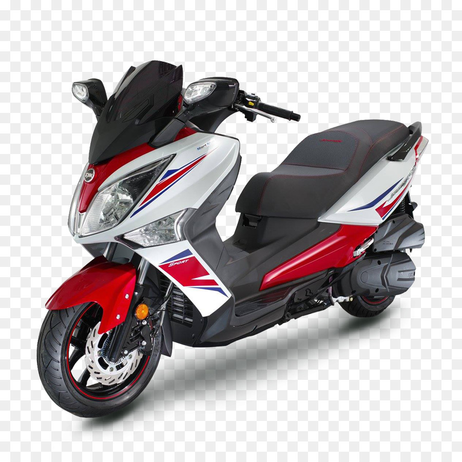 Sepeda Motor Merah Hitam，Skuter PNG