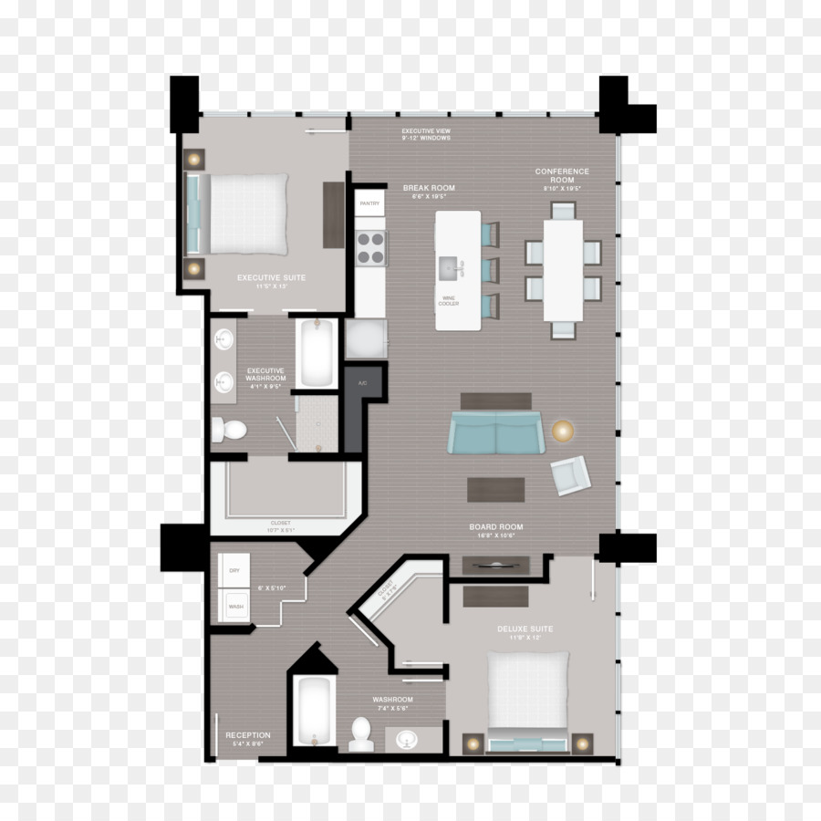 Kantor Apartemen，Denah PNG