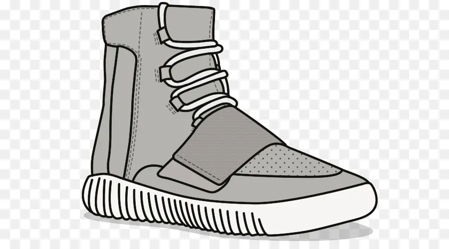 Sepatu Kets High Top Abu Abu，Sepatu PNG