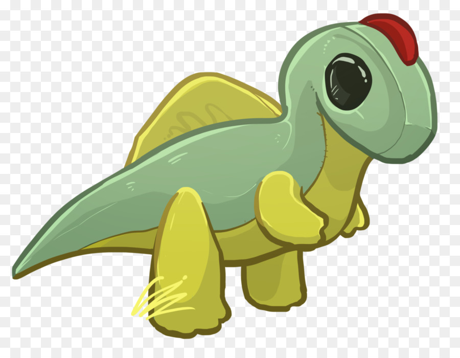 Dinosaurus Hijau，Kartun PNG