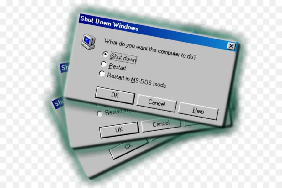 Mematikan Windows，Kotak Dialog PNG