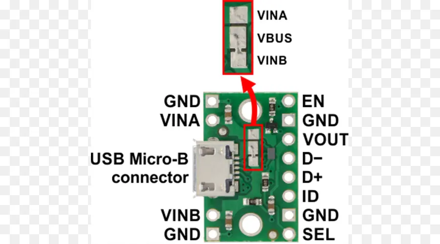 Papan Konektor Usb Micro B，Sirkuit PNG