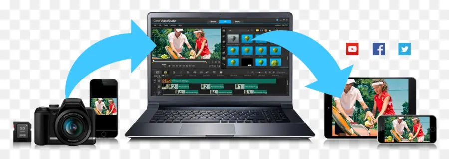 Pengeditan Video，Laptop PNG