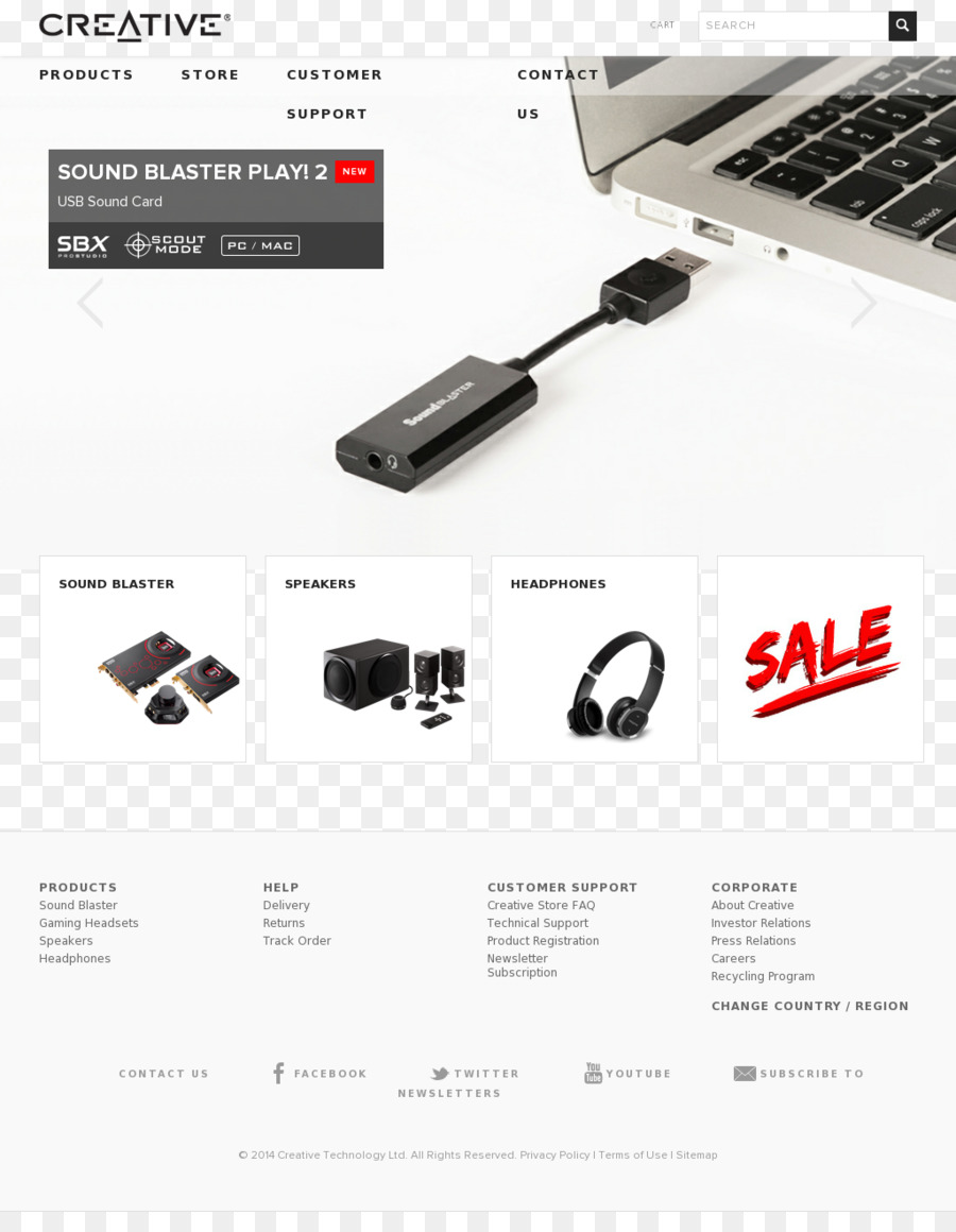 Creative Sound Blaster 2 Bermain，Kartu Suara Audio Adapter PNG