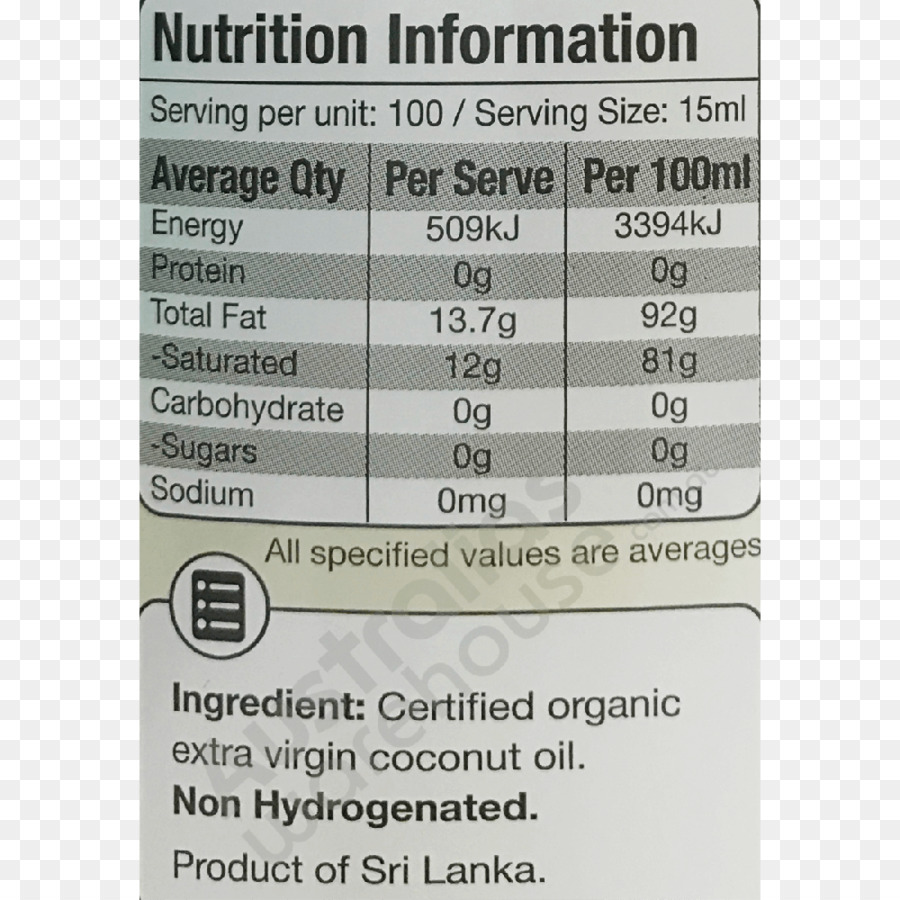 Label Nutrisi Fakta，Selai Kacang PNG